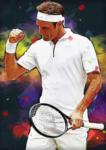 Puzzles 1000 Stück - Tennis Player Art Puzzle，Lernspiele Für Erwachsene - Personalisierte Challenge-Spielzeuge Gifts - Vs147Pw von ZYHDK