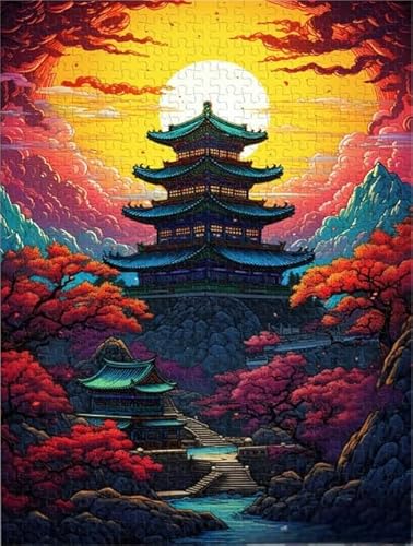 Temples Landscapes Posters - Lernspielzeug Puzzle Für Erwachsene - Elderly Gedächtnis- Und Wahrnehmungs Spiele Gifts - Puzzles 1000 Stück Zx152Aw von ZYHDK