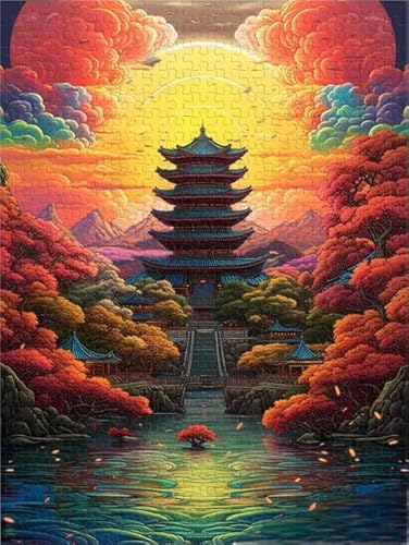 Temples Landscapes Posters - Lernspielzeug Puzzle Für Erwachsene - Elderly Gedächtnis- Und Wahrnehmungs Spiele Gifts - Puzzles 1000 Stück Zx154Aw von ZYHDK