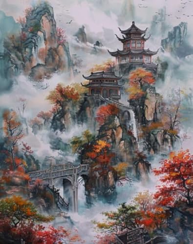 Unregelmäßiges Kunst Puzzle - Chinese Landscape Painting Washs Painting - Familien-Lernspiel Zum Gedächtnis - Wall Decor - Puzzle 1000 Stück Zx31Aw von ZYHDK