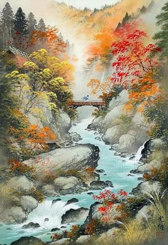 Unregelmäßiges Kunst Puzzle - Chinese Landscape Painting Washs Painting - Familien-Lernspiel Zum Gedächtnis - Wall Decor - Puzzle 1000 Stück Zx33Aw von ZYHDK