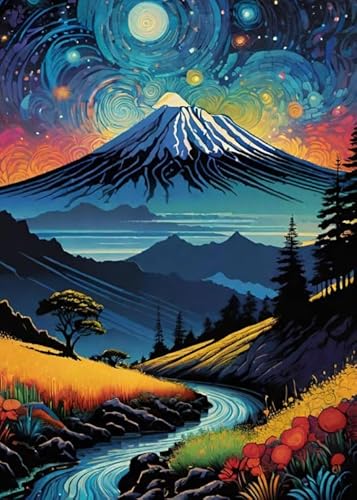 ZYHDK 1000 Stück Puzzles - Colorful Art Puzzle - Abstract Landscapes Posters - Gedächtnis Spiele Für Erwachsene - Lernspielzeug Für Die Ganze Familie - Jz267Ap von ZYHDK