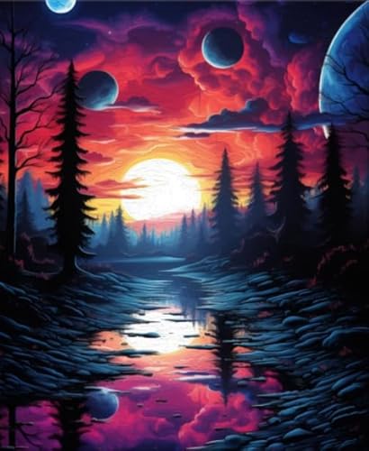 ZYHDK 1000 Stück Puzzles - Colorful Art Puzzle - Abstract Landscapes Posters - Gedächtnis Spiele Für Erwachsene - Lernspielzeug Für Die Ganze Familie - Jz269Ap von ZYHDK