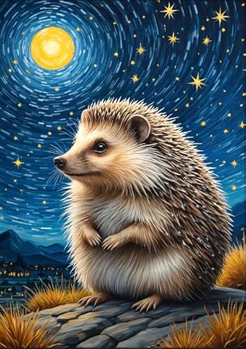 ZYHDK 1500 Stück ，Bunt Fun Puzzle ，Bilder ，Gifts ，Hedgehogss Abstract Painting ，Personalisiertes Spielzeug Für Erwachsene Für Kinder, Wx29Zk von ZYHDK