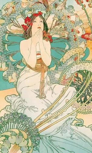 ZYHDK 1500 Stück ，Bunt Puzzles ，Bilder ，Gifts ，Alphonse.Mucha Illustrations ，Spiele Zur Stressreduzierung Für Die Ganze Familie ，Wand Kunst Dekoration,Qz64Ax von ZYHDK