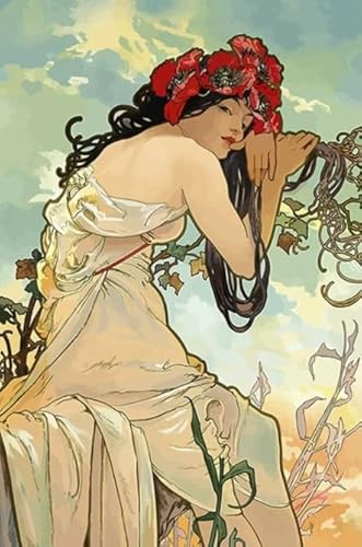 ZYHDK 1500 Stück ，Bunt Puzzles ，Bilder ，Gifts ，Alphonse.Mucha Illustrations ，Spiele Zur Stressreduzierung Für Die Ganze Familie ，Wand Kunst Dekoration,Qz67Ax von ZYHDK