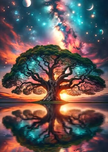 ZYHDK 1500 Stück ，Poster ，Difficult Puzzle ，Gifts ，Bunt ，Abstract Tree Art Bilder ，Spiele Zur Stressreduzierung Für Die Ganze Familie - Kz292Dw von ZYHDK