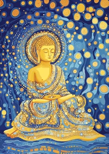 ZYHDK 1500 Stück ，Poster ，Difficult Puzzle ，Gifts ，Bunt ，Buddhas Statues Pictures ，Stressabbau-Spiel Für Erwachsene, Kunstbild - Zy128Zk von ZYHDK