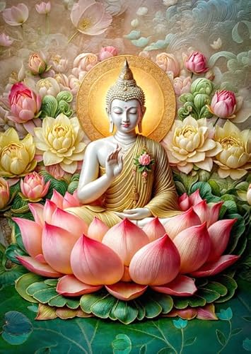 ZYHDK 1500 Stück ，Poster ，Difficult Puzzle ，Gifts ，Bunt ，Buddhas Statues Pictures ，Stressabbau-Spiel Für Erwachsene, Kunstbild - Zy129Zk von ZYHDK