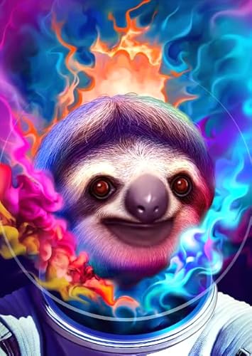 ZYHDK 1500 Stück - Bunt Puzzle - Bilder - Gifts - Sloths Abstract Painting - Spiele Zur Stressreduzierung Für Die Ganze Familie - Wand Kunst Dekoration, Wx21Zk von ZYHDK