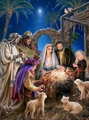 ZYHDK 1500 Stück Puzzle - Irregular Puzzle - Jesus Nativity Art Oil Painting - Gedächtnis- Und Wahrnehmungs Spiele Für Ältere Menschen - Dekompres Sions Spielzeug Für Erwachsene - Xw88Zk von ZYHDK