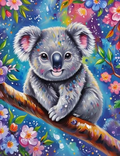 ZYHDK 2000 Stück - Puzzle Art Picture - Bunt - Animal Koalass Posters - Lernspielzeug Für Die Familie - Gedächtnis- Und Wahrnehmungs Spiele Für Ältere Menschen - Hz86Zt von ZYHDK