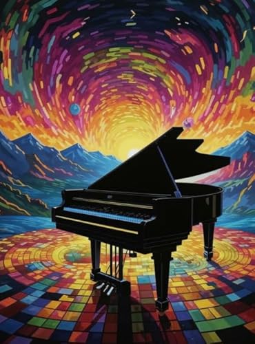 ZYHDK Bunt Piano Posters ，1000 Stück ，Puzzle Art Picture ，Abstract ，Family's Educational Toys ，Elderly Gedächtnis- Und Wahrnehmungs Spiele Xd82Yk von ZYHDK