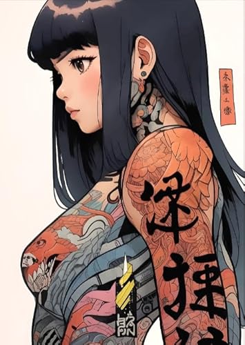 ZYHDK Colourful ， Irregular Puzzle ，1500 Stück ，Japanese Tattoos Poster ，Personalisiertes Challenge-Spielzeug Für Erwachsene ，Familienspaß-Heraus for Derungs Spielzeug - Kz383Dw von ZYHDK