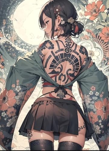 ZYHDK Colourful ， Irregular Puzzle ，1500 Stück ，Japanese Tattoos Poster ，Personalisiertes Challenge-Spielzeug Für Erwachsene ，Familienspaß-Heraus for Derungs Spielzeug - Kz384Dw von ZYHDK