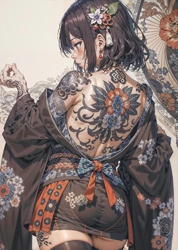 ZYHDK Colourful ， Irregular Puzzle ，1500 Stück ，Japanese Tattoos Poster ，Personalisiertes Challenge-Spielzeug Für Erwachsene ，Familienspaß-Heraus for Derungs Spielzeug - Kz385Dw von ZYHDK