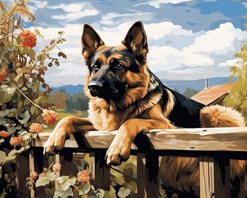 ZYHDK Puzzle 1500 Stück, Art Puzzle, German Shepherds Oil Painting, Personalisiertes Spielzeug Für Erwachsene, Lustiges Personalisiertes Spielzeug Gifts, Dh347Sz von ZYHDK