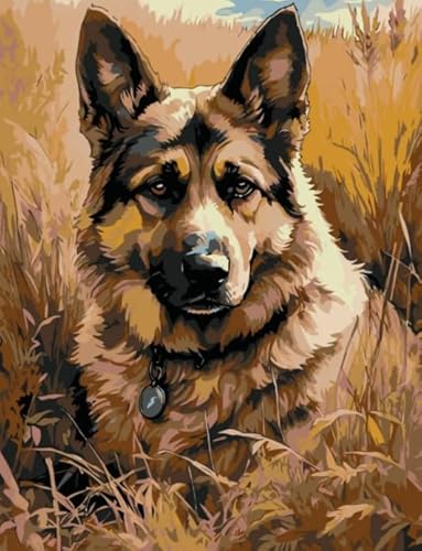 ZYHDK Puzzle 1500 Stück, Art Puzzle, German Shepherds Oil Painting, Personalisiertes Spielzeug Für Erwachsene, Lustiges Personalisiertes Spielzeug Gifts, Dh349Sz von ZYHDK