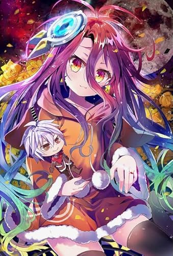 ZYHDK Puzzle 1500 Stück ，Bunt Puzzles ，Bilder ，Gifts ，Classic Animes No Game No Life Poster ，Heraus for Derungs Spiele Für Kinder ，Dekompres Sions Spielzeug Für Erwachsene - Xw239Zk von ZYHDK
