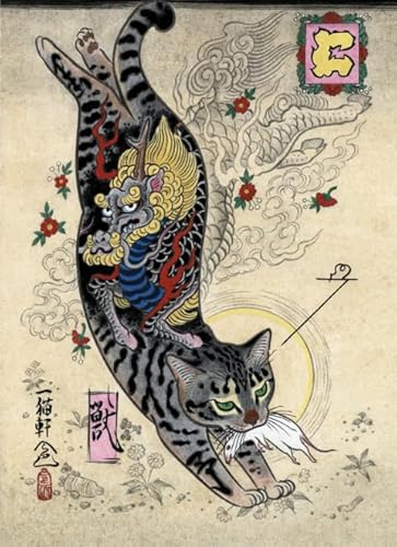 ZYHDK Puzzle 1500 Stück ，Irregular Puzzle ，Poster ，Gifts ，Japanese Retro Tattooed Cat Retro Painting ，Spiele Zur Stressreduzierung Für Die Ganze Familie ，Wall Art Decoration - Yw140Kj von ZYHDK