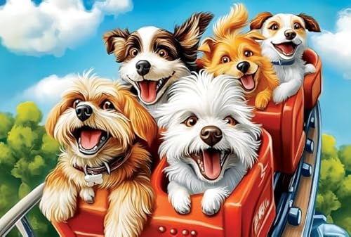 ZYHDK Puzzle 1500 Stück - Bilder - Gifts - Irregular Puzzle - Cute Dogs Fun Posters - Elderly Gedächtnis-Erkennungs Spiels - Personalisiertes Challenge-Spielzeug Für Kinder - Yz59Wk von ZYHDK