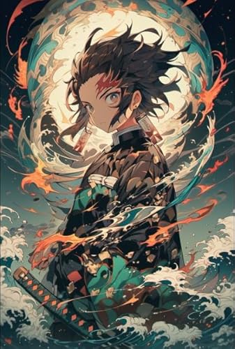 ZYHDK Puzzle 1500 Stück - Puzzle Poster - Gifts - Classic Japanese Animes Demons Tanjirou - Personalisiertes Spielzeug Für Erwachsene Für Kinder - Xw222Zk von ZYHDK