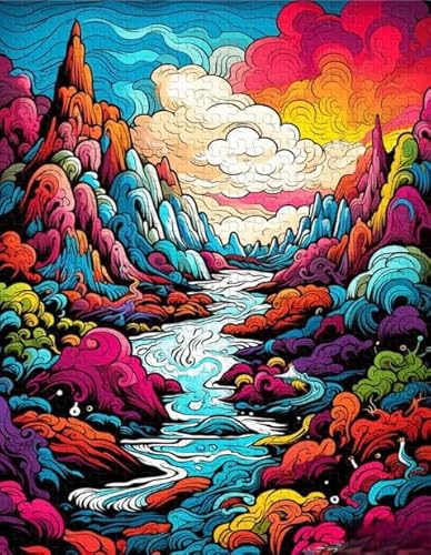 ZYHDK Puzzle 2000 Stück - Bunt Schwieriges Puzzle - Abstract Meditations Landscapes Painting - Gedächtnis Spiele Für Erwachsene - Spielzeug Zum Stressabbau Für Die Ganze Familie - Hz260Zt ZYHDK Puzzle 2000 Stück - Bunt Schwieriges Puzzle - Abstract Meditations Landscapes Painting - Gedächtnis Spiele Für Erwachsene - Spielzeug Zum Stressabbau Für Die Ganze Familie - Hz260Zt von ZYHDK