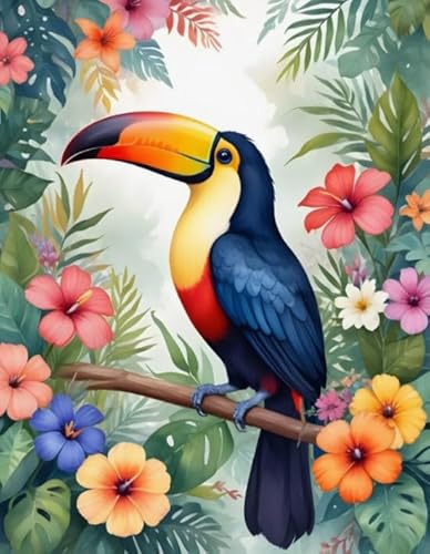 ZYHDK Puzzles 1000 Stück ，Buntes Puzzle ，Ramphastos Tocos Painting ，Gedächtnis Spiele Für Erwachsene ，Spielzeug Zum Stressabbau Für Die Ganze Familie,Zw87Yt von ZYHDK
