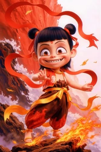 ZYHDK Puzzles 1000 Stück - Art Puzzle - Chinese Animes Nezhas Posters - Gedächtnis Spiele Für Senioren - Lernspielzeug Für Die Ganze Familie - Jz260Ap von ZYHDK