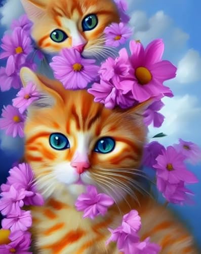 ZYHDK Puzzles 1000 Stück - Colorful Posters - Cat Oil Painting - Puzzle-Herausforderungs Spielzeug Für Die Ganze Familie - Memory-Spiel Für Senioren - Home Wall Art Gifts - Jz77Ap von ZYHDK