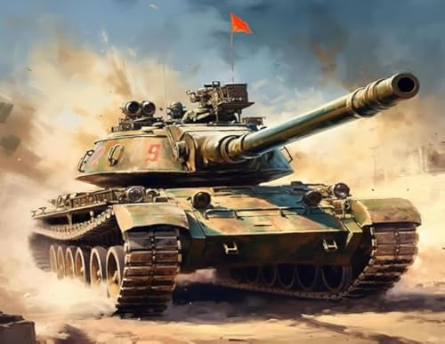 ZYHDK Puzzles 1000 Stück - Unregelmäßiges Kunst Puzzle - Retro Tank Oil Painting - Lernspiele Für Erwachsene - Personalisiertes Challenge-Spielzeug - Jz43Ap von ZYHDK