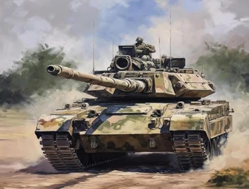 ZYHDK Puzzles 1000 Stück - Unregelmäßiges Kunst Puzzle - Retro Tank Oil Painting - Lernspiele Für Erwachsene - Personalisiertes Challenge-Spielzeug - Jz44Ap von ZYHDK