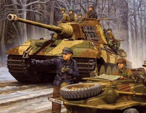 ZYHDK Puzzles 1000 Stück - Unregelmäßiges Kunst Puzzle - Retro Tank Oil Painting - Lernspiele Für Erwachsene - Personalisiertes Challenge-Spielzeug - Jz51Ap von ZYHDK