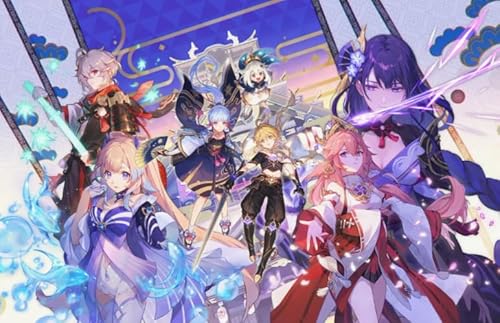 ZYHDK Puzzles 1500 Stück, Difficult Puzzle, Japanese Animes Genshins Impactss Posters, Lernspielzeug Für Kinder, Spiele Zur Stressreduzierung Für Die Ganze Familie, Dh487Sz von ZYHDK