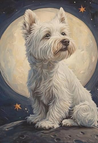 ZYHDK Puzzles 1500 Stück, Gifts, Yorkshike Terriers Oil Painting, Stressabbau-Spiel Für Erwachsene, Kunstbild, Spiele Zur Stressreduzierung Für Die Ganze Familie, Dh50Sz von ZYHDK