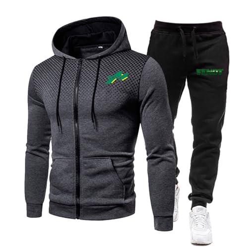 ZYHJZ Frühlings- und Herbstsport-Zweiteiler für FENDT, Herren-Trainingsanzug, Jogginganzug, leichte Basic-Sweatsuits, Unisex-Jogginganzug-Set mit Kapuzenpullover und Hose,Grey-XL ZYHJZ Frühlings- und Herbstsport-Zweiteiler für FENDT, Herren-Trainingsanzug, Jogginganzug, leichte Basic-Sweatsuits, Unisex-Jogginganzug-Set mit Kapuzenpullover und Hose,Grey-XL von ZYHJZ
