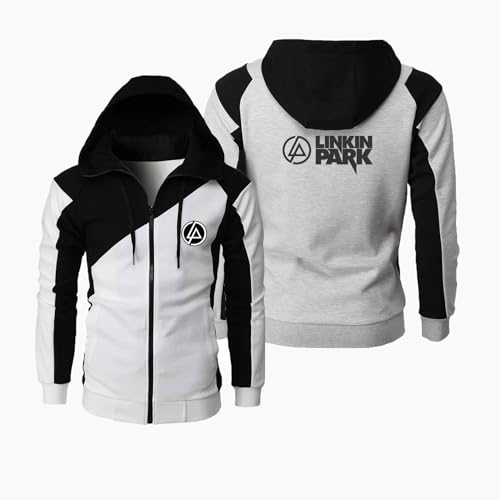 ZYHJZ Herren-Kapuzenpullover mit durchgehendem Reißverschluss, Sweatshirtjacken für Linkin Park, leichter Kapuzenpullover, Langarmshirts, Frühling/Herbst, Sportbekleidung,Light grey-M ZYHJZ Herren-Kapuzenpullover mit durchgehendem Reißverschluss, Sweatshirtjacken für Linkin Park, leichter Kapuzenpullover, Langarmshirts, Frühling/Herbst, Sportbekleidung,Light grey-M von ZYHJZ