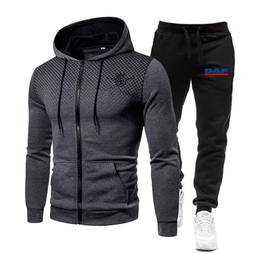 ZYHJZ Herren-Trainingsanzug, komplettes Set, Trainingsanzüge für DAF, Jogginganzug, Sweatsuit, 2-teilig, Frühling/Herbst, leichter Trainingsanzug, Sportanzug, Unisex-Jogginganzug-Set,Grey-3XL ZYHJZ Herren-Trainingsanzug, komplettes Set, Trainingsanzüge für DAF, Jogginganzug, Sweatsuit, 2-teilig, Frühling/Herbst, leichter Trainingsanzug, Sportanzug, Unisex-Jogginganzug-Set,Grey-3XL von ZYHJZ