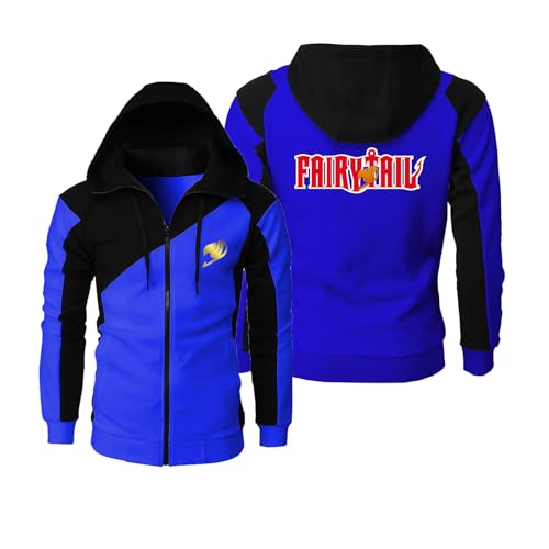 ZYHJZ Kapuzenpullover für Erwachsene, langärmelig, Sweatshirts für FAIRY TAIL, Kapuzenkragen mit Kordelzug, Herren-Kapuzenpullover, Fleecejacke, Mantel für Dating, Büro,Blue-M ZYHJZ Kapuzenpullover für Erwachsene, langärmelig, Sweatshirts für FAIRY TAIL, Kapuzenkragen mit Kordelzug, Herren-Kapuzenpullover, Fleecejacke, Mantel für Dating, Büro,Blue-M von ZYHJZ