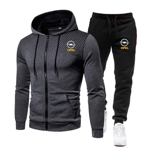 ZYHJZ Trainingsanzug-Sets für Teenager für Opel, Sweatshirt, Kapuzenpullover und Jogginghose für Herren, Laufhose im Frühlings- und Herbststil, komplettes Set für Sportkleidung,Grey-XL ZYHJZ Trainingsanzug-Sets für Teenager für Opel, Sweatshirt, Kapuzenpullover und Jogginghose für Herren, Laufhose im Frühlings- und Herbststil, komplettes Set für Sportkleidung,Grey-XL von ZYHJZ