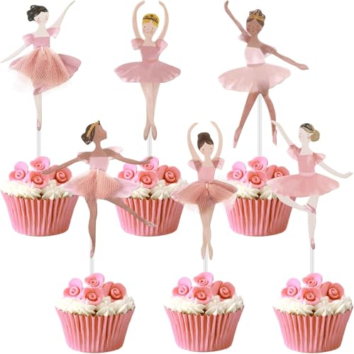 24 Stück Ballerina Cupcake Toppers, Rosa Ballett Mädchen Tortendeko, mit Ballett Tutu für Hochzeit, Babyshower, Geburtstag, Muffins, Kuchen und Desserts,Ballerina und Prinzessinnen Cupcake schmücken 24 Stück Ballerina Cupcake Toppers, Rosa Ballett Mädchen Tortendeko, mit Ballett Tutu für Hochzeit, Babyshower, Geburtstag, Muffins, Kuchen und Desserts,Ballerina und Prinzessinnen Cupcake schmücken von ZYJBD