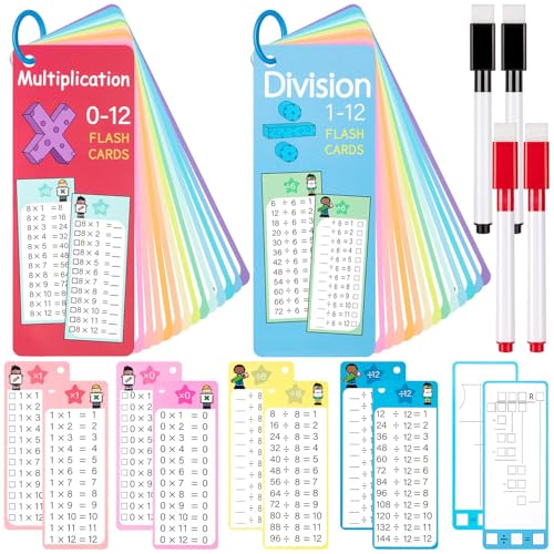 29 Karten 1x1 Lernkarten Multiplikation und Division, Einmaleins Karten mit 4 abwischbaren Stiften & Ringen,Wiederverwendbare Flashcards zum Rechnen Lernen,Rechnen Üben für Kinder für Schule & Zuhause 29 Karten 1x1 Lernkarten Multiplikation und Division, Einmaleins Karten mit 4 abwischbaren Stiften & Ringen,Wiederverwendbare Flashcards zum Rechnen Lernen,Rechnen Üben für Kinder für Schule & Zuhause von ZYJBD