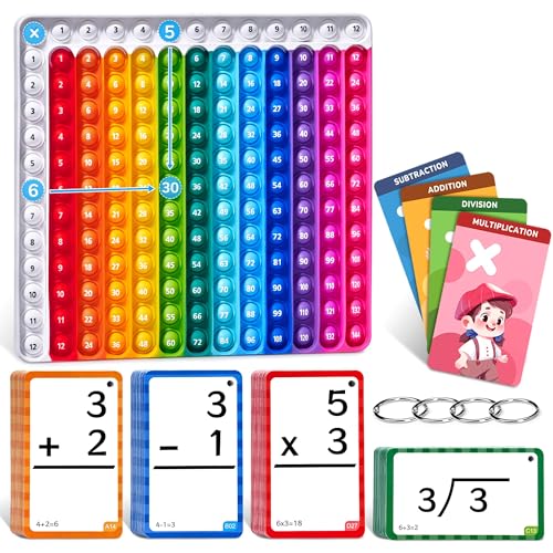 Mathe Lernkarten Set,lernhilfen,Spiel für Grundschüler, Multiplikation, Addition, Subtraktion, Division mit Pop Fidget Mathe Spielzeug,Mathe-lernkarten,Mathe Spiele für Grundschule, 1. bis 6. Klasse Mathe Lernkarten Set,lernhilfen,Spiel für Grundschüler, Multiplikation, Addition, Subtraktion, Division mit Pop Fidget Mathe Spielzeug,Mathe-lernkarten,Mathe Spiele für Grundschule, 1. bis 6. Klasse von ZYJBD