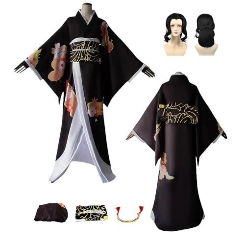 ZYJKGL Anime Cosplay Kibutsuji Muzan Uniform Kostüm Vollständiges Set mit Perücke – Halloween Party Weihnachten und Comic Ausstellung Vollständiges Set Outfit für Erwachsene von ZYJKGL