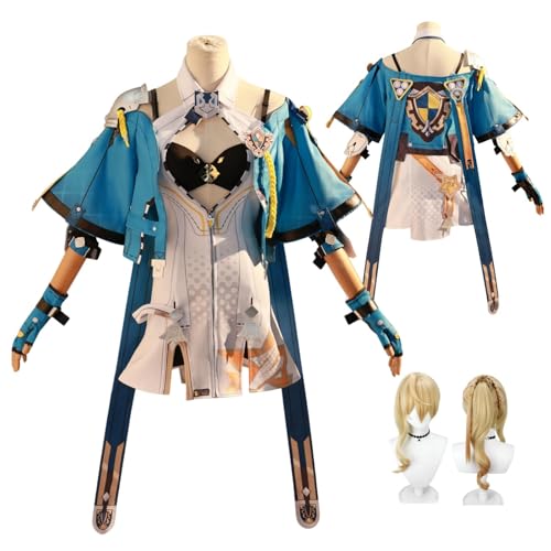 ZYJKGL Anime Durandal Cosplay Uniform Honkai Star Rail Kostüm Voll Set mit Perücke – Halloween Party und Anime Konventionen Vollständiges Set Outfit Erwachsene von ZYJKGL
