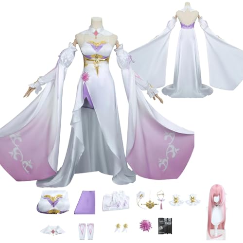 ZYJKGL Anime Elysia Cosplay Uniform Honkai Star Rail Kostüm Voll Set mit Perücke – Halloween Party und Anime Konventionen Vollständiges Set Outfit Erwachsene von ZYJKGL