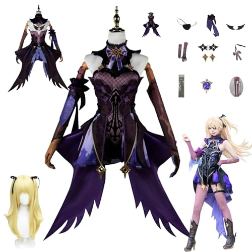 ZYJKGL Anime Genshin Impact Cosplay Uniform Fischl Cosplay Kostüm Vollständiges Set – Halloween Party und Anime Konventionen Vollständiges Set Outfit Erwachsene ZYJKGL Anime Genshin Impact Cosplay Uniform Fischl Cosplay Kostüm Vollständiges Set – Halloween Party und Anime Konventionen Vollständiges Set Outfit Erwachsene von ZYJKGL