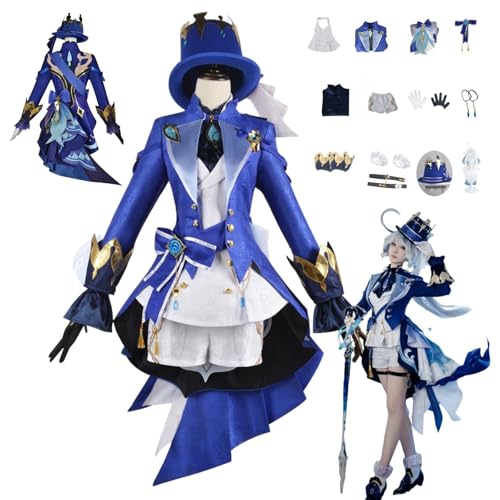 ZYJKGL Anime Genshin Impact Cosplay Uniform Furina Cosplay Kostüm Vollständiges Set – Halloween Party und Anime Konventionen Vollständiges Set Outfit Erwachsene ZYJKGL Anime Genshin Impact Cosplay Uniform Furina Cosplay Kostüm Vollständiges Set – Halloween Party und Anime Konventionen Vollständiges Set Outfit Erwachsene von ZYJKGL