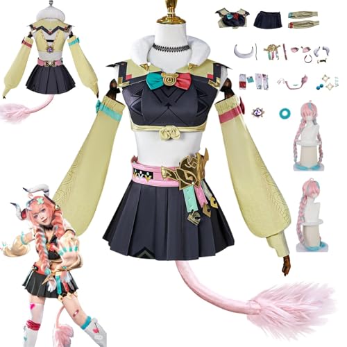 ZYJKGL Anime Genshin Impact Cosplay Uniform Varesa Cosplay Kostüm Vollständiges Set – Halloween Party und Anime Konventionen Vollständiges Set Outfit Erwachsene von ZYJKGL