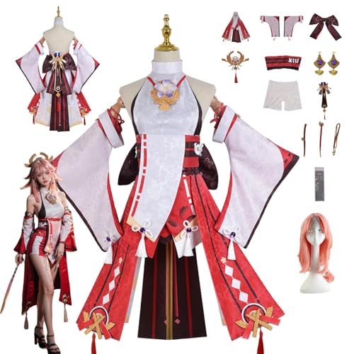 ZYJKGL Anime Genshin Impact Cosplay Uniform Yae Miko Cosplay Kostüm Vollständiges Set – Halloween Party und Anime Konventionen Vollständiges Set Outfit Erwachsene ZYJKGL Anime Genshin Impact Cosplay Uniform Yae Miko Cosplay Kostüm Vollständiges Set – Halloween Party und Anime Konventionen Vollständiges Set Outfit Erwachsene von ZYJKGL